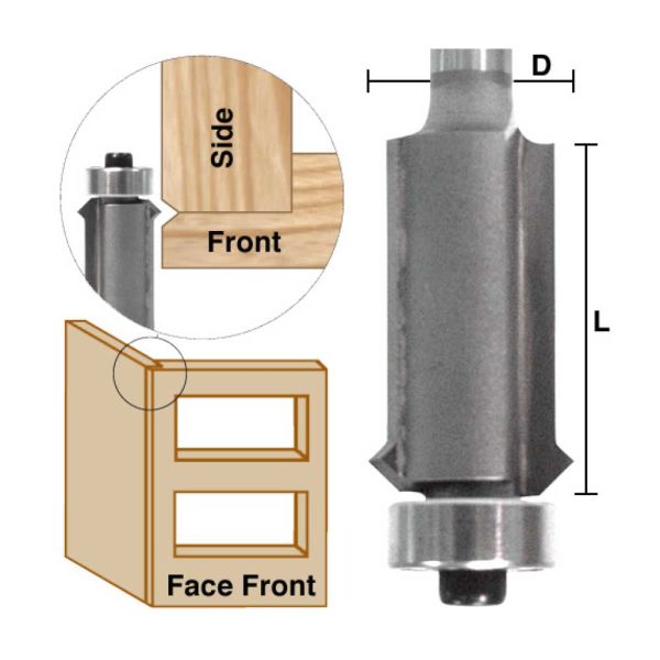 Eagle America 1/2 Inch Flush Trim Router Bits with V-Notch and Down ...