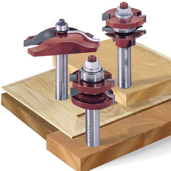 MLCS Cabinet Door Router Bits - Ogee Panel, Ogee Rail & Stile