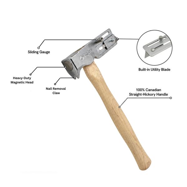 Big Horn 15144 17 Oz Magnetic Face Roofing Hatchet