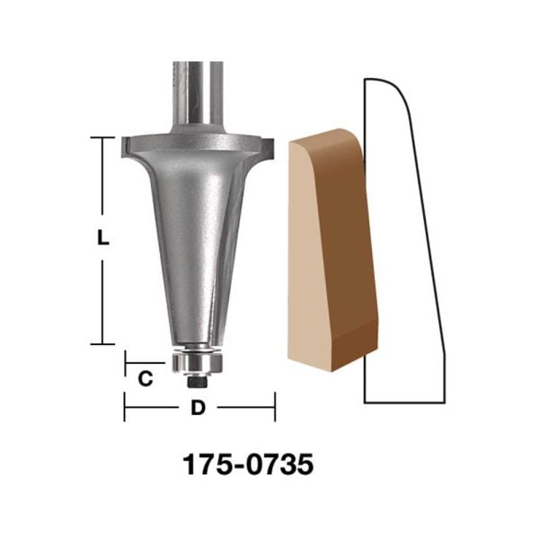 Eagle America Ranch Casing Router Bits 2 Inch CL x 1/2 Inch CD x 1/2 ...