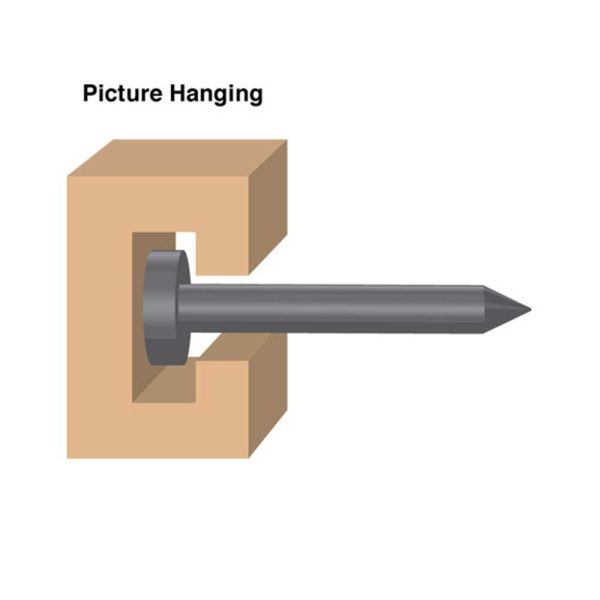 Magnate S5001 Keyhole Router Bit - 1 Flute, 3/16" Undercut, 1/2" Shank, For Hanging Pictures & Plaques