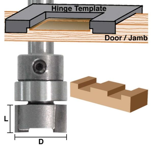 MLCS 3/4 Inch Dado Cleanout Router Bits 3/16 Inch CL x 1/2 Inch shank