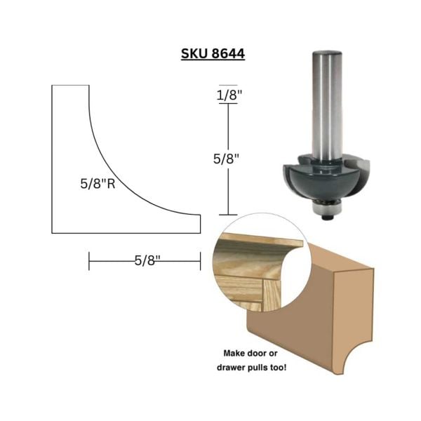 MLCS 3/4 Inch Cove Router Bits x 1/2 Inch shank