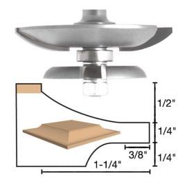 Eagle America Cove Raised Panel Router Bits with Back Cutter (2-Wing)