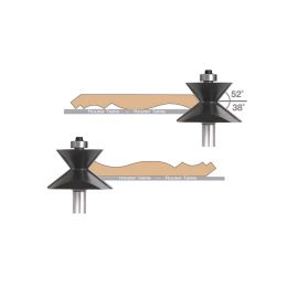 MLCS Crown Molding Bevel Angle Router Bit | 38° & 52°