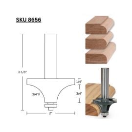MLCS 3/4 Inch Roundover Router Bits x 1/2 Inch shank